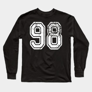 Number 98 Grungy in white Long Sleeve T-Shirt